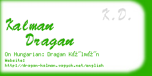 kalman dragan business card
